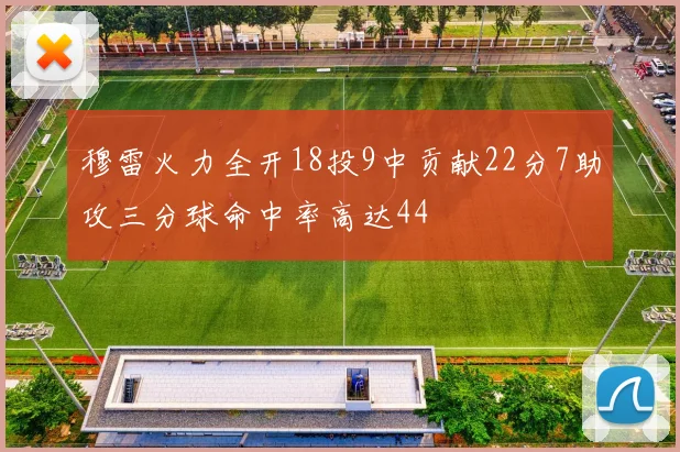 穆雷火力全开18投9中贡献22分7助攻三分球命中率高达44